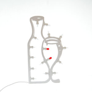 Luminaria Bottiglia con calice da Parete - EgVisualShop.it