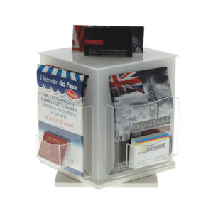 Espositore girevole per Depliant e Bigliettini da Visita