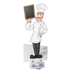 Totem Chef con Lavagna - EgVisualShop.it