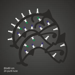 Luminaria Pesci innamorati da Parete - EgVisualShop.it