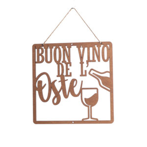 Targhetta "Buon vino de l'oste" - EgVisualShop.it