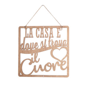 Targhetta "La casa è dove si trova il cuore" - EgVisualShop.it