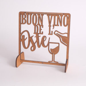Targhetta "Buon vino de l'oste" con supporti - EgVisualShop.it