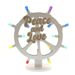Luminaria Peace and Love da Tavolo - EgVisualShop.it