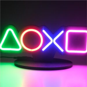 insegna neon led simboli PlayStation